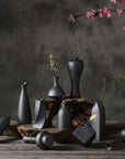 Ceramic Flower Vase Porcelain Black