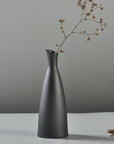 Ceramic Flower Vase Porcelain Black