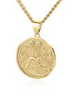 Astrological Sign Coin Pendant Necklace