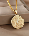 Astrological Sign Coin Pendant Necklace